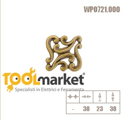 Pomolo per mobile avorio oro wpo721000 Giusti