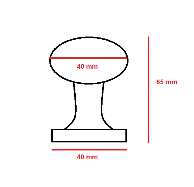 Pomolo per porta Gemini  diametro 40 Cottali varie finiture