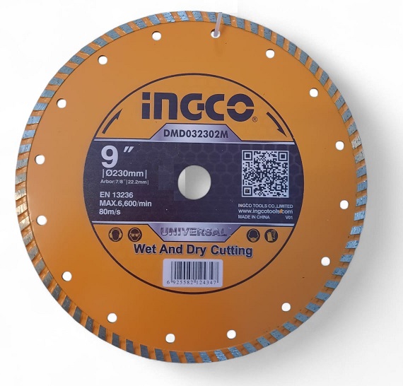 Disco diamantato Ø 230MM-LAMA 10MM INGCO DMD032302