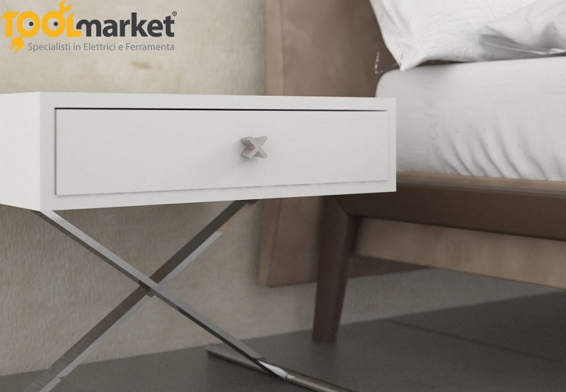 Pomolo ad X per mobili  mis 30 x 30 mm  art 435 MITAL