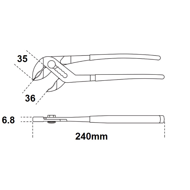 Pinza regolabile a pulsante con impugnatura bimateriale 240 mm Beta