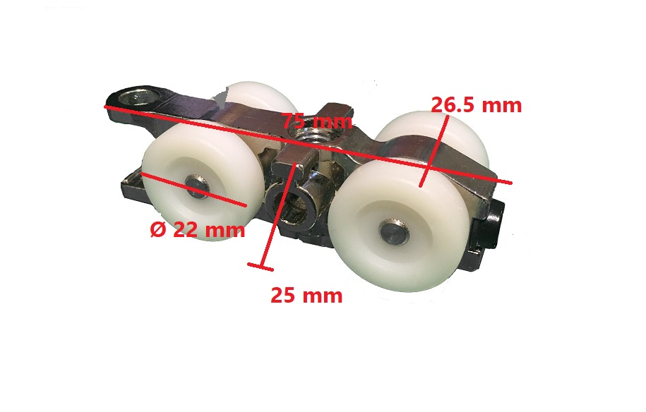 Kit per porta scorrevole binario + carrelli professionale PUMA Sliding