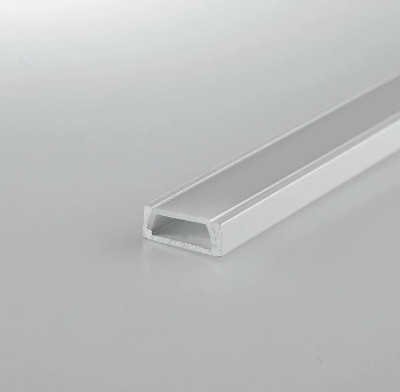 Profilo piatto in alluminio per striscia led da 2 mt con diffusore