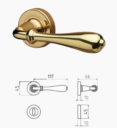 Maniglia per porta modello Novecento - GHIDINI