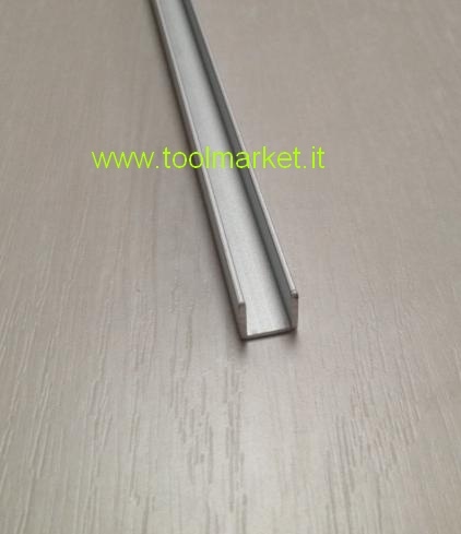 Profilo alluminio opaco ad  U Anodizzato argento da MT 2