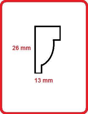 Cornice intagliata m5002cq da 2.44 mt