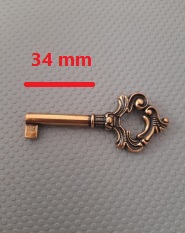 Chiave per mobili con finitura in oro patinè 33716z0340nj07 METAL STYLE 