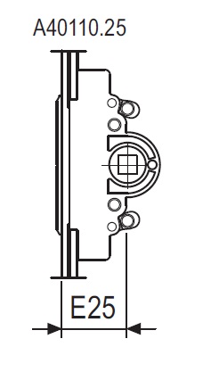 Cremonese anta ribalta tesi A40110.25.xx entrata 25 mm 
