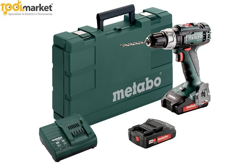 Trapano avvitatore a percussione a batteria SB18-L 2x2,0 Ah METABO