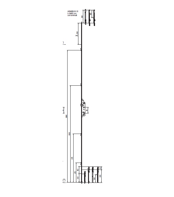Serratura Unitop 1687 anta doppia 240 A4045845