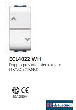 Doppio pulsante interbloccato LIFE WH ECL4022WH