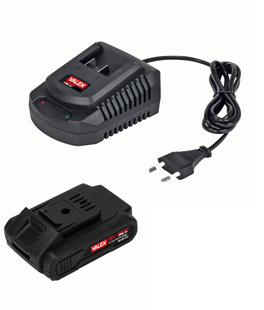 Caribatteria e batteria da 18V 2.0AH per ONE All Valex