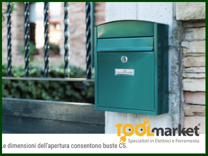 Cassetta postale acciaio nera Compact E-5734