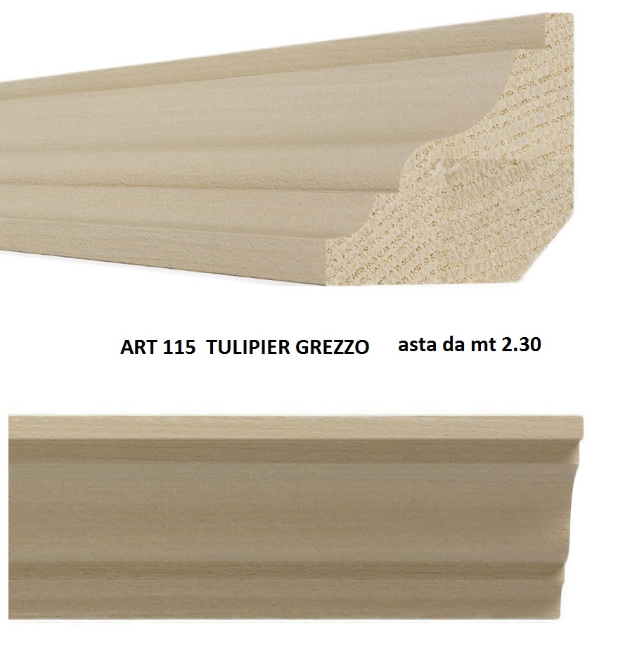 Cornice art.115 tulipie' grezzo da metri 2.60