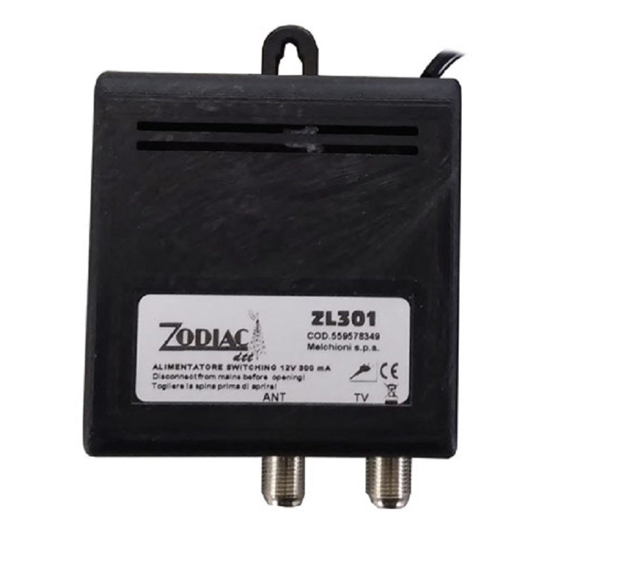 Alimentatore TV 300mAh 2 uscite ZL 301 connettore a F