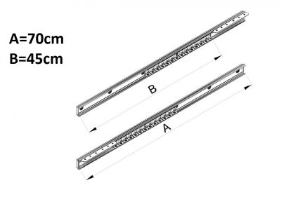 Guide tavolo apertura unilaterale cm70