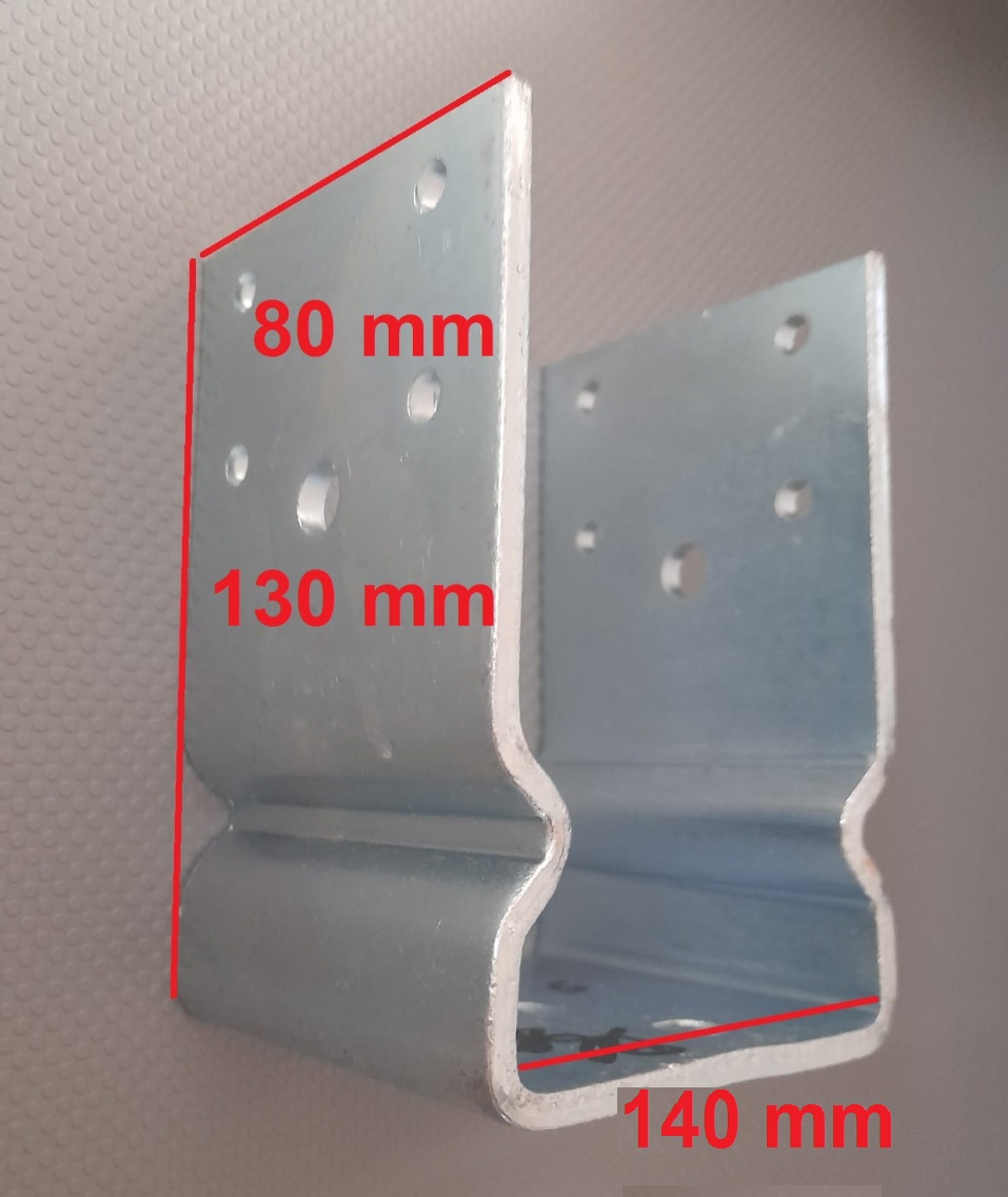 Staffe base pilastro a U nervata art 8/1656