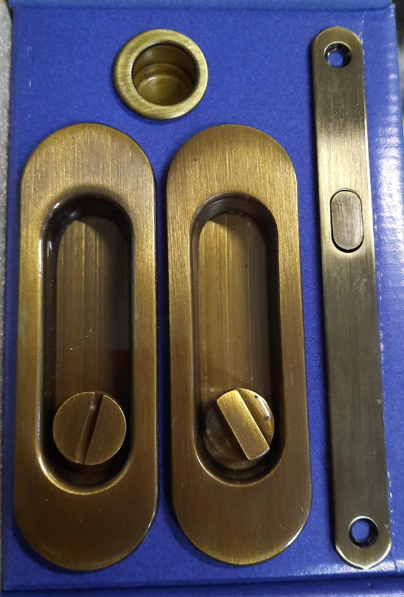 Kit serratura a gancio modello SCIVOLA bronzato Cottali 