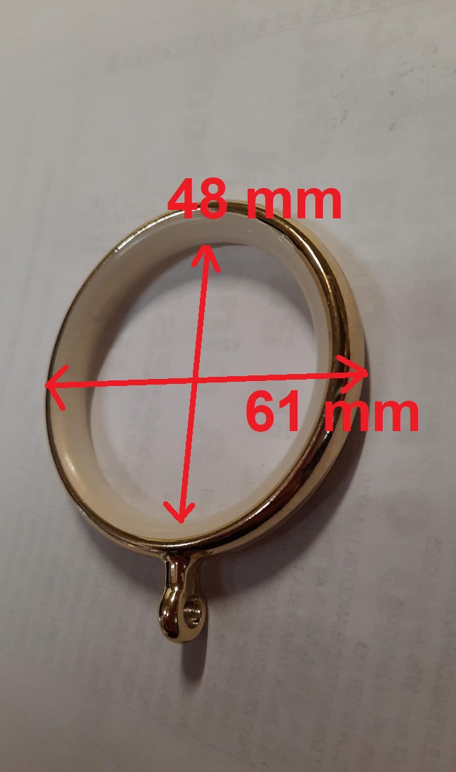 Anello ottone per bastone tende Ø 32mm