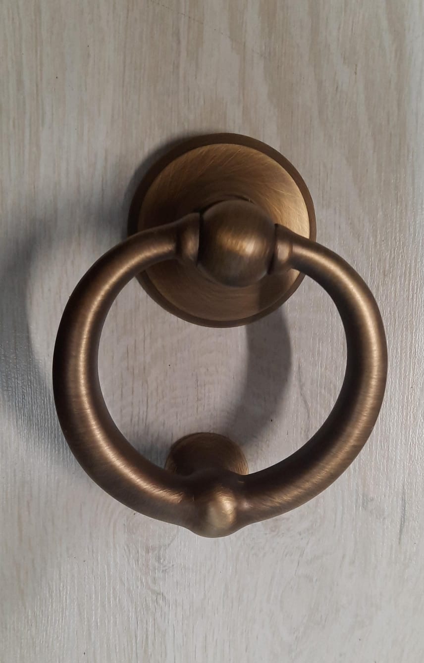 Battente per portone RING ottone bronzato Cottali 