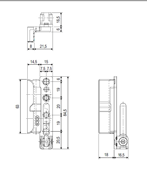 Supporto cerniera - aria 4 A5080301xx AGB Artech