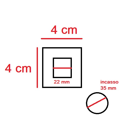 Maniglia incasso MA40 nichel satinato - MITAL