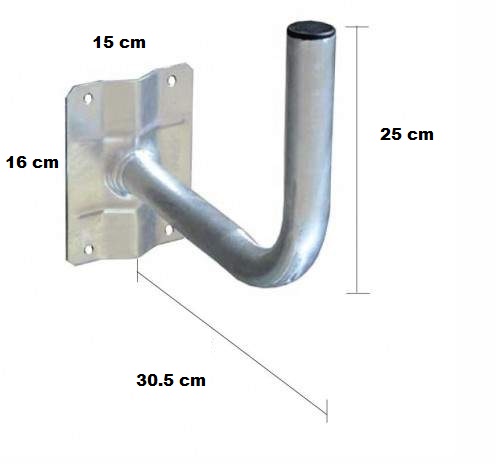 Supporto per antenna staffa palo muro satellitare parabola