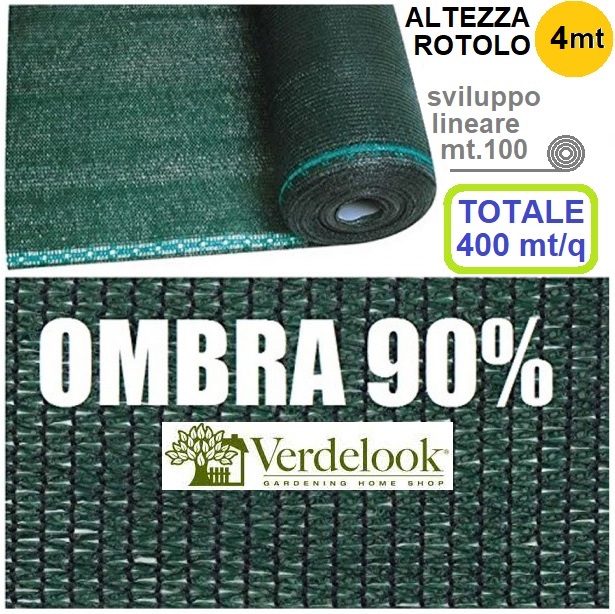 Rete ombreggiante 90% rotolo mt.4