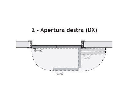 Kit porta libro apertura 180 Compack Living 822 F DESTRA 70 - CELEGON
