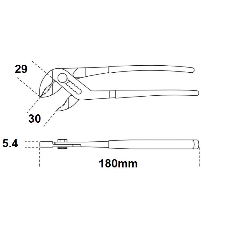 Pinza regolabile a pulsante con impugnatura bimateriale 180 mm Beta