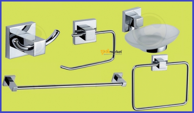 Serie bagno Eco Geo cromo