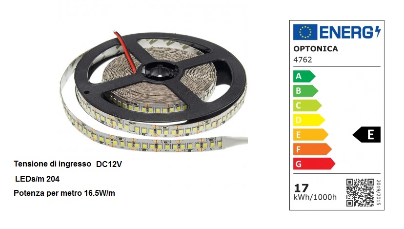 Striscia LED  16.5 w  12V  da 5 MT