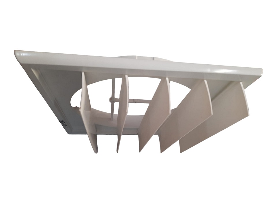 Griglia di aerazione a lamelle mobili gravita' 20 x 20 ABS 