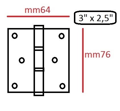 Cerniera a cuscinetto inox  per porte interne  IBFM