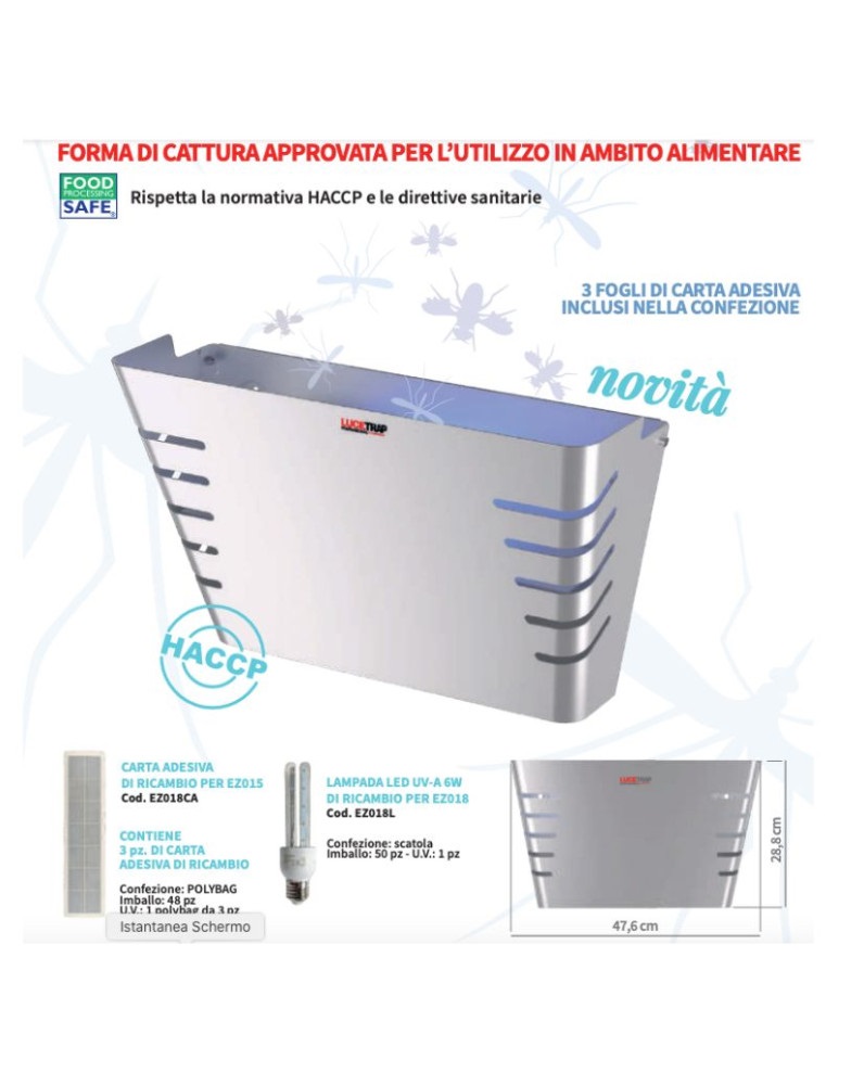 Zanzatrap  luce + carta  CFG EZ 018