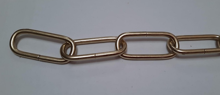 Catena per lampadario LISCIA ottone da MT 1  da 2.8 mm