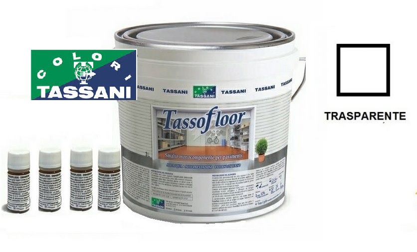 Smalto all'acqua per pavimenti Lt 3 Tassofloor Tassani