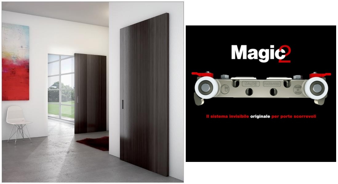 Kit per porta scorrevole a scomparsa Terno MAGIC2 FLUID