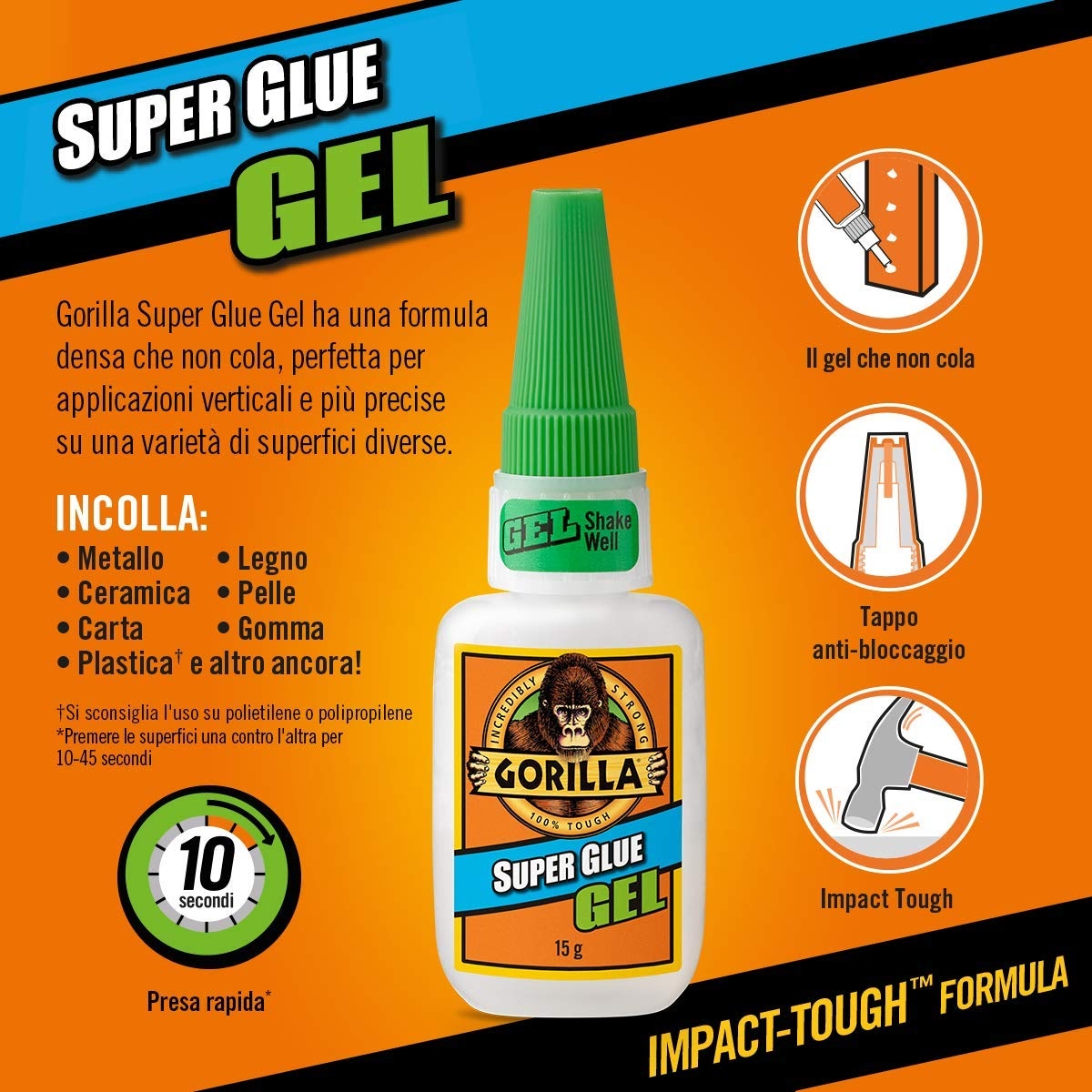 Supercolla gel trasparente da 15g - GORILLA