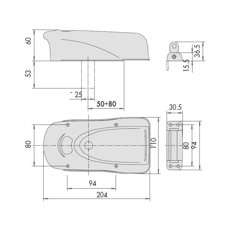 CISA serratura elettriKa modello 1A630-00-0 cilindro staccato per legno