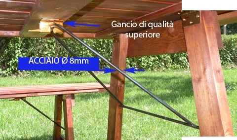Tavolo in legno chiudibile 8 + 2 posti 