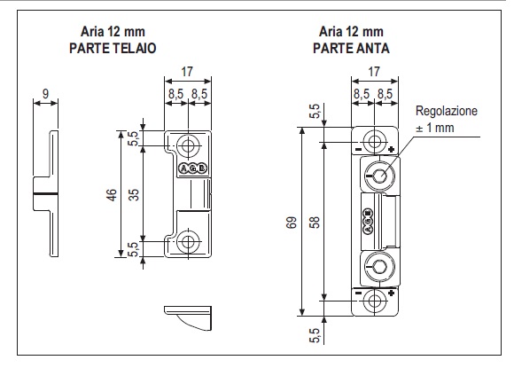 AGB Centrale a scomparsa A12 A448050500 ARTECH