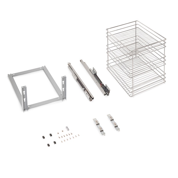 Cestello da cm40 estrazione totale soft Emuca 8381511 attacco inferiore  Cestello da cm40 estrazione totale soft Emuca 8381511 attacco inferiore