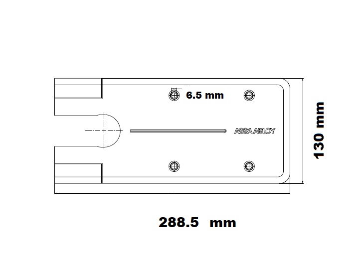 Piastra di chiusura inox satinato  per Chiudiporta pavimento DC450