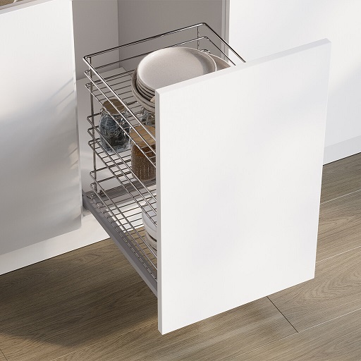 Cestello da cm40 estrazione totale soft Emuca 8381511 attacco inferiore  Cestello da cm40 estrazione totale soft Emuca 8381511 attacco inferiore