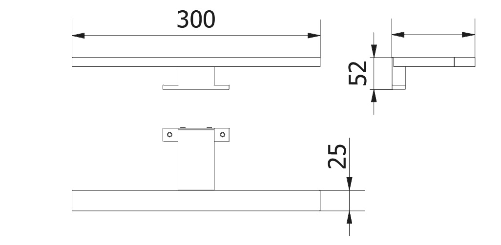 Applique a led 5 w per interno CROMO 6500K