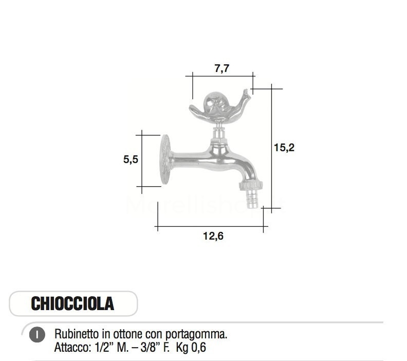 Rubinetto ottone CHIOCCIOLA