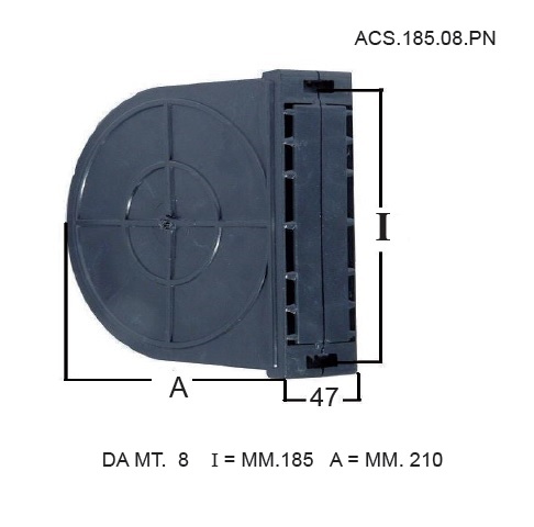 Scatola in pvc per avvolgitore a molla per tapparelle Cibofer 915 