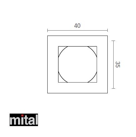 Maniglia incasso MA40 nichel satinato - MITAL