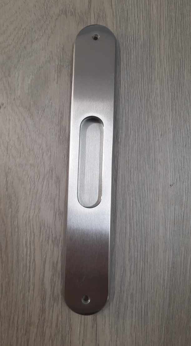 Placca  lunga da incasso s/foro per porte scorrevoli vari colori